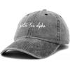 imageDALIX Zeta Tau Alpha Sorority Hat Womens Cursive Baseball CapWashed Black