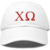 imageDALIX Chi Omega Sorority Hat Womens Greek Letters Embroidered Baseball CapWhite