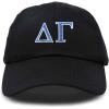 imageDALIX Delta Gamma Sorority Hat Womens Greek Letters Embroidered Baseball CapBlack
