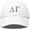 imageDALIX Delta Gamma Sorority Hat Womens Greek Letters Embroidered Baseball CapWhite