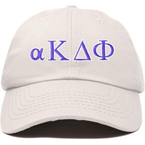 imageDALIX Alpha Kappa Delta Phi Sorority Hat Womens Greek Letters Embroidered Baseball CapBeige
