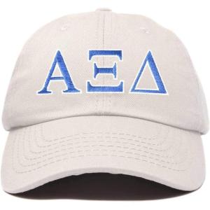 imageDALIX Alpha Xi Delta Sorority Hat Womens Greek Letters Embroidered Baseball CapBeige