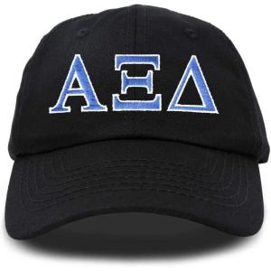imageDALIX Alpha Xi Delta Sorority Hat Womens Greek Letters Embroidered Baseball CapBlack
