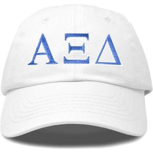 imageDALIX Alpha Xi Delta Sorority Hat Womens Greek Letters Embroidered Baseball CapWhite