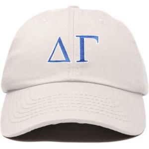 imageDALIX Delta Gamma Sorority Hat Womens Greek Letters Embroidered Baseball CapBeige