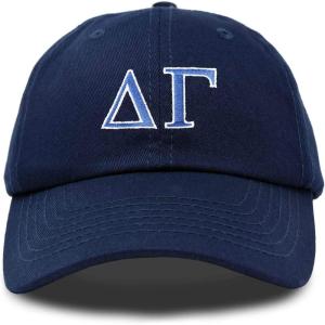 imageDALIX Delta Gamma Sorority Hat Womens Greek Letters Embroidered Baseball CapNavy Blue