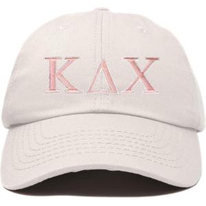 imageDALIX Kappa Delta Chi Sorority Hat Womens Greek Letters Embroidered Baseball CapBeige