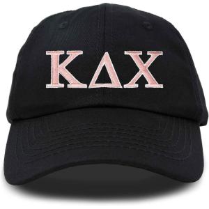 imageDALIX Kappa Delta Chi Sorority Hat Womens Greek Letters Embroidered Baseball CapBlack