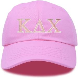 imageDALIX Kappa Delta Chi Sorority Hat Womens Greek Letters Embroidered Baseball CapLight Pink
