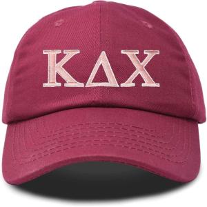 imageDALIX Kappa Delta Chi Sorority Hat Womens Greek Letters Embroidered Baseball CapMaroon