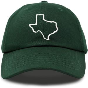 imageDALIX Texas State Embroidered Dad Hat Cotton Baseball Cap WomenDark Green
