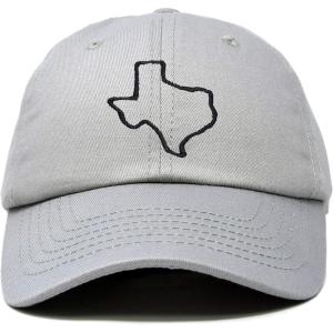 imageDALIX Texas State Embroidered Dad Hat Cotton Baseball Cap WomenGray