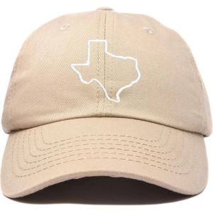 imageDALIX Texas State Embroidered Dad Hat Cotton Baseball Cap WomenKhaki