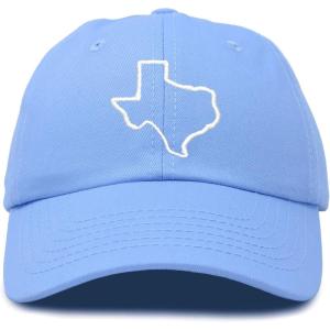 imageDALIX Texas State Embroidered Dad Hat Cotton Baseball Cap WomenLight Blue