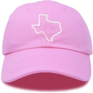 imageDALIX Texas State Embroidered Dad Hat Cotton Baseball Cap WomenLight Pink