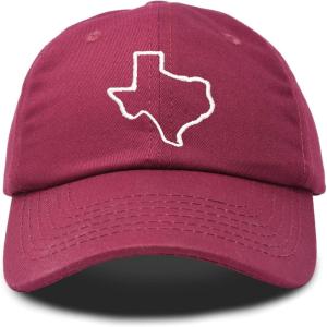imageDALIX Texas State Embroidered Dad Hat Cotton Baseball Cap WomenMaroon
