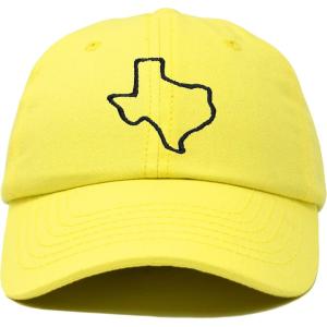 imageDALIX Texas State Embroidered Dad Hat Cotton Baseball Cap WomenMinion Yellow