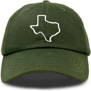 imageDALIX Texas State Embroidered Dad Hat Cotton Baseball Cap WomenOlive
