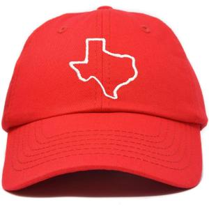imageDALIX Texas State Embroidered Dad Hat Cotton Baseball Cap WomenRed