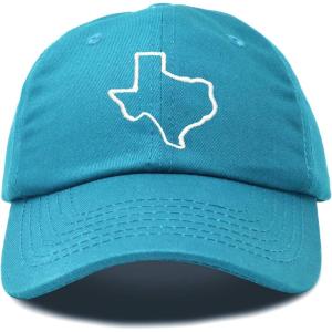 imageDALIX Texas State Embroidered Dad Hat Cotton Baseball Cap WomenTeal