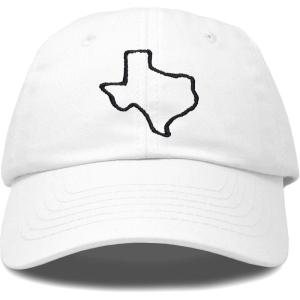 imageDALIX Texas State Embroidered Dad Hat Cotton Baseball Cap WomenWhite
