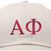 imageDALIX Alpha Phi Sorority Hat Womens Greek Letters Embroidered Baseball CapBeige