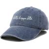 imageDALIX Delta Kappa Delta Cursive Sorority Hat Womens Embroidered CapWashed Navy Blue