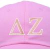 imageDALIX Delta Zeta Sorority Hat Womens Greek Letters Embroidered Baseball CapLight Pink