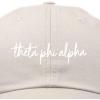 imageDALIX Theta Phi Alpha Sorority Hat Womens Cursive Embroidered Baseball CapBeige