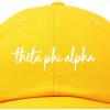 imageDALIX Theta Phi Alpha Sorority Hat Womens Cursive Embroidered Baseball CapGold