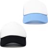 imageDALIX Two Tone Blank Trucker Hats Caps 2 for 1BlackLight Blue