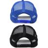imageDALIX Two Tone Blank Trucker Hats Caps 2 for 1BlackRoyal Blue