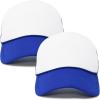 imageDALIX Two Tone Blank Trucker Hats Caps 2 for 1Royal BlueWhite
