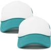imageDALIX Two Tone Blank Trucker Hats Caps 2 for 1TealWhite