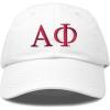 imageDALIX Alpha Phi Sorority Hat Womens Greek Letters Embroidered Baseball CapWhite