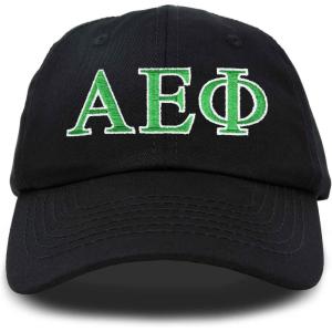 imageDALIX Alpha Epsilon Phi Sorority Hat Womens Greek Letters Baseball CapBlack