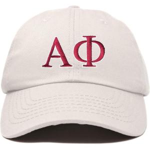 imageDALIX Alpha Phi Sorority Hat Womens Greek Letters Embroidered Baseball CapBeige