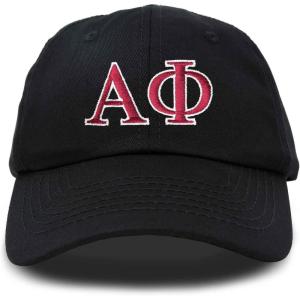 imageDALIX Alpha Phi Sorority Hat Womens Greek Letters Embroidered Baseball CapBlack