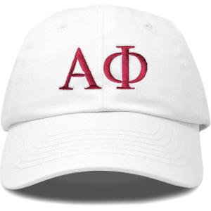 imageDALIX Alpha Phi Sorority Hat Womens Greek Letters Embroidered Baseball CapWhite