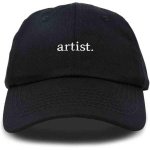 imageDALIX Artist Embroidered Dad Cap Cotton Baseball Hat WomenBlack