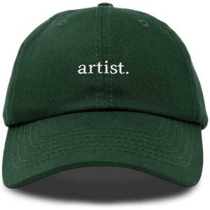 imageDALIX Artist Embroidered Dad Cap Cotton Baseball Hat WomenDark Green