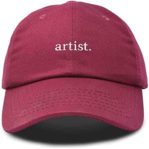 imageDALIX Artist Embroidered Dad Cap Cotton Baseball Hat WomenMaroon