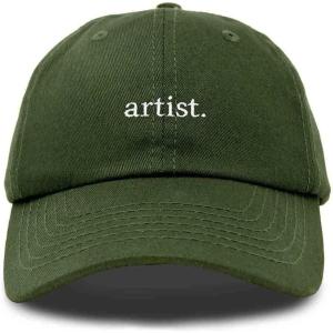imageDALIX Artist Embroidered Dad Cap Cotton Baseball Hat WomenOlive