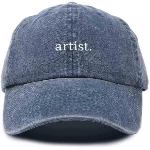 imageDALIX Artist Embroidered Dad Cap Cotton Baseball Hat WomenWashed Navy Blue