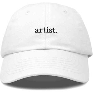 imageDALIX Artist Embroidered Dad Cap Cotton Baseball Hat WomenWhite