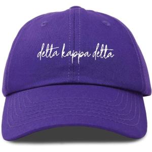 imageDALIX Delta Kappa Delta Cursive Sorority Hat Womens Embroidered CapPurple
