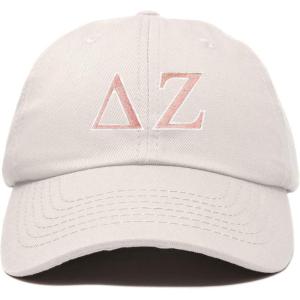imageDALIX Delta Zeta Sorority Hat Womens Greek Letters Embroidered Baseball CapBeige