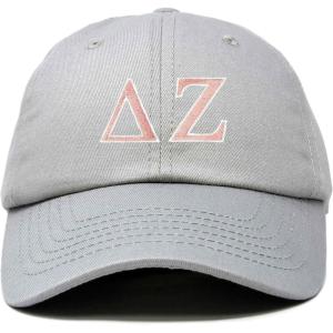 imageDALIX Delta Zeta Sorority Hat Womens Greek Letters Embroidered Baseball CapGray