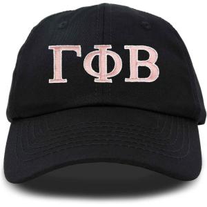 imageDALIX Gamma Phi Beta Sorority Hat Womens Greek Letters Embroidered Baseball CapBlack
