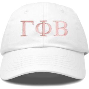 imageDALIX Gamma Phi Beta Sorority Hat Womens Greek Letters Embroidered Baseball CapWhite